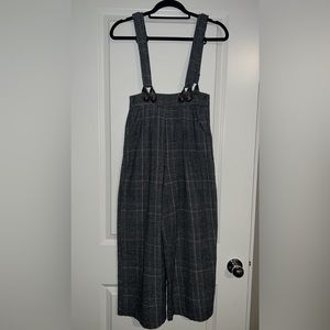 Fashion Nova Plaid Suspender Pants/ Overalls